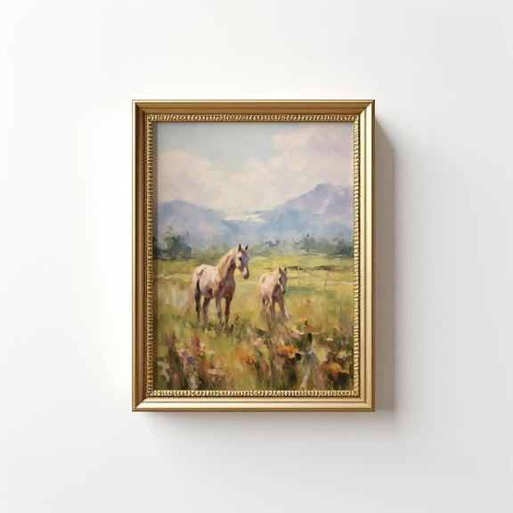 Vintage Horse Wall Art Western Wall Art Farmhouse Wall Art Rustic Wall Art Cottagecore Home Decor Western Home Decor Poster, Unframed Poster Size 8x12 F03.1.15l838