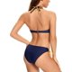 thumbnail image 2 of Traje de baño de Dos Piezas Triángulo de Cabestro para Mujer Azul Oscuro+Amarillo Terroso M Azul Oscuro+Amarillo Terroso M Xishao ropa, 2 of 2