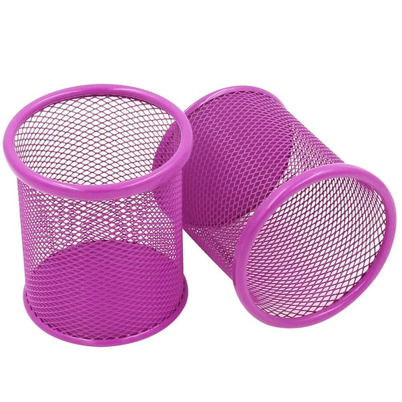 WHAMVOX  2 Pcs Round Pen Container Elegant Desk Accessories