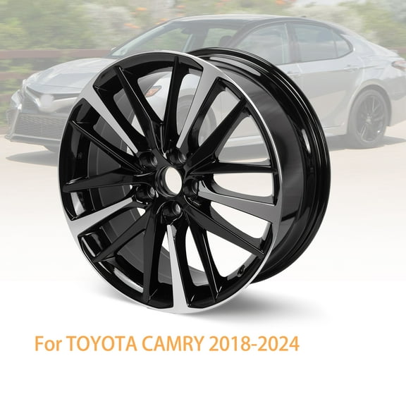 19"x8" Alloy Wheel Rim For 2018-2024 Toyota Camry 19" Rim Machined Black 75222