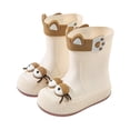 thumbnail image 6 of Women Mid Calf Rain Boots, Waterproof Non Slip Rubber Slip On Footwear For Outdoor Rainy Daily Activities White 6.5-7, 6 of 6