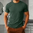 thumbnail image 2 of KPOPLK Men's Shirts Short Sleeve Quick Dry Lightweight T-Shirt Men Big and Tall Running Moisture Wicking Top Dark Green 8XL, 2 of 7