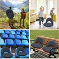 thumbnail image 6 of Stadium Seats, Bleacher Chairs, 10-Posisition Reclining with Shoulder Strap & Net Pocket (1 Pack of Black), 6 of 6