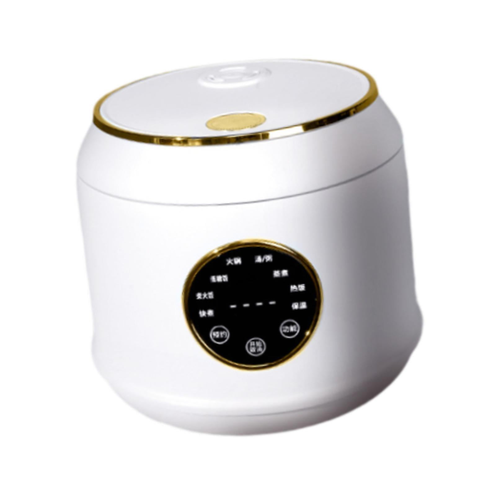 Fancyes Digital Rice Cooker Auto Keep Warm 2L 7 Cooking Function for Pasta Eggs Soup white