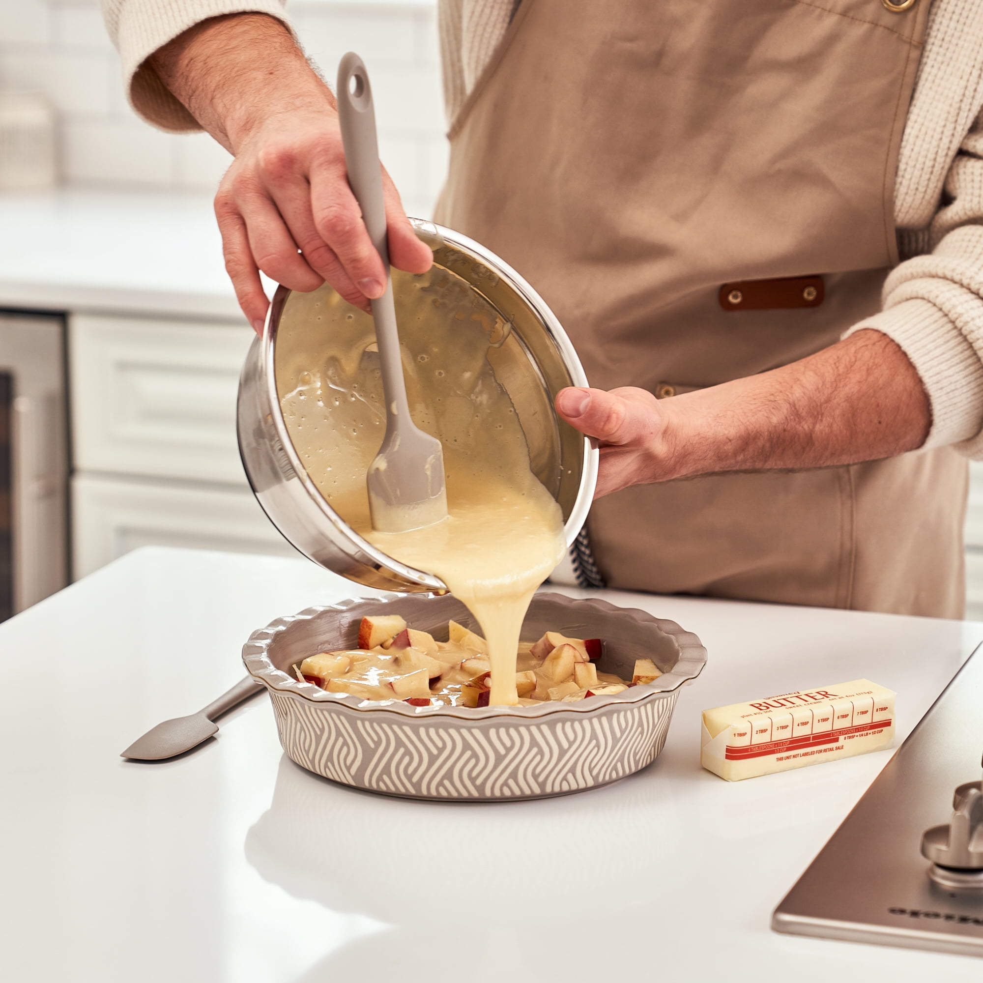 Thyme & Table, 10-Piece Ceramic Bakeware Set, with Spatulas & Whisk, Madison