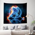 thumbnail image 3 of Tapestry Wall Hanging Hockey On Fire Tapestries Home Decor for Bedroom Aesthetic 60 X40 IN, 3 of 3