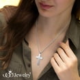 thumbnail image 6 of 555Jewelry Stainless Steel Cross Necklace for Men, Cross Necklace for Women, Box Link Chain, Cross Pendant for Men, Womens Cross Necklaces, Cross Necklaces for Men, 18 Inch, Silver, 6 of 8
