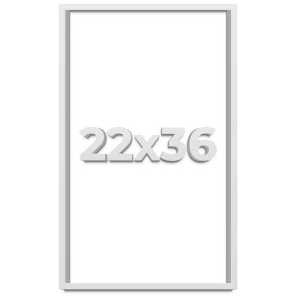 22x36 Shadow Box Frame White | 2 Inches Deep Real Wood Contemporary Shadowbox Display Frame | UV