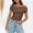 Z#5 Brown, variant on TAIAOJING Women’s Slim Tops Long Sleeve Round Neck Crop Top Tee Shirt Basic Solid Tight Slim Fit Cropped Shirt Workout Yoga
