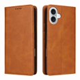 thumbnail image 2 of Étui Portefeuille pour iPhone 16 Plus avec Fentes pour Cartes et Support - Étui de Protection à Rabat Brun, 2 of 5