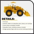 thumbnail image 4 of CAT Caterpillar 966A Wheel Loader Yellow with Operator "Vintage Series" 1/50 Diecast Model by Diecast Masters, 4 of 9