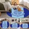 thumbnail image 6 of Anchor Round Living Room Rugs 6 ft, Summer Beach Washable Area Rug with Non-Slip Sturdy Edge Binding Round Carpet for Kitchen Office Bedroom, 6 of 9