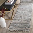 thumbnail image 1 of Safavieh Rag Rug Collection RAR121A Handmade Boho Stripe Cotton Runner, 2'3" x 8' , Grey, 1 of 5