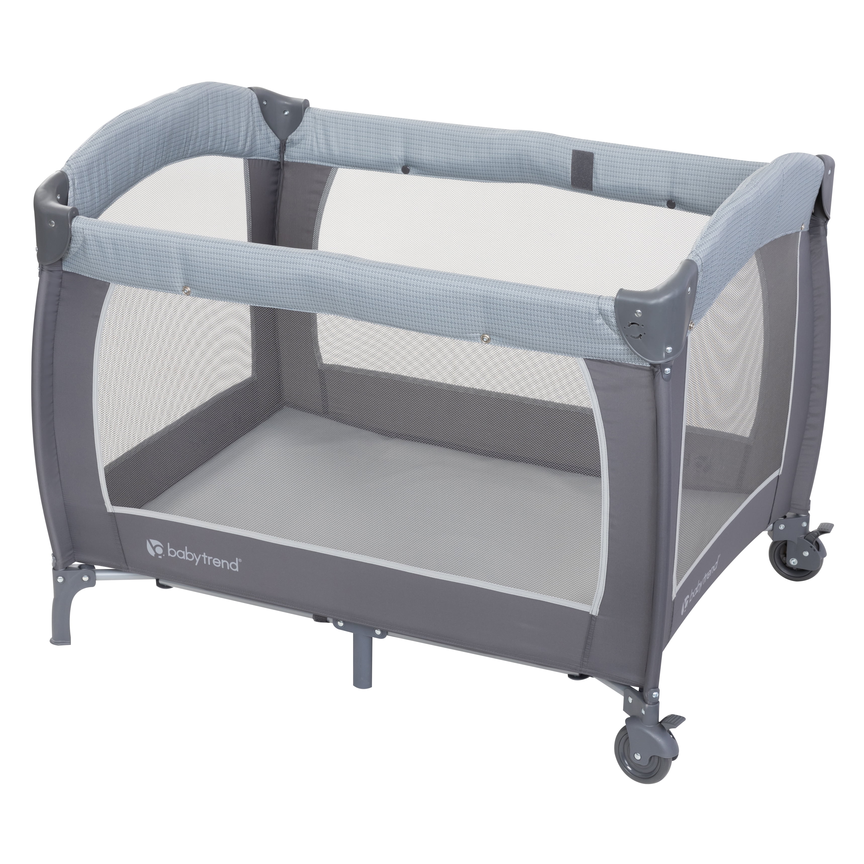 Baby Trend Lil Snooze Deluxe III Nursery Center Playard for Twins with Travel Bag Cozy Grey Unisex Walmart