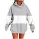 thumbnail image 2 of Ailaofu Women's Long sleeves Color Block Hoodie Tops Cute Casual Drawstring Loose Lightweight Pullover, 2 of 5