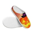 thumbnail image 3 of Wukai Halloween Print Women's Indoor Bedroom Slipper Slip On Shoes, Unisex House Shoes with Anti-Skid Sole for Men, Gift for Women Men-13, 3 of 7