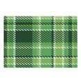 thumbnail image 1 of Checkered Cutting Board, Old Fashioned Irish British Tile Mosaic in Vibrant Green Colors, Decorative Tempered Glass Cutting and Serving Board, Large Size, Emerald Lime Green White, by Ambesonne, 1 of 1