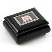 3" X 2" Wallet Size Black Lacquer Photo Frame Music Box With New Pop-Out Lens System - Under the Sea (The Little Mermaid)