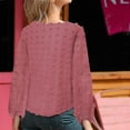 thumbnail image 4 of Vedolay Womens Tops Tie Dye Tunic Sweatshirts Winter Casual Dressy Sweatshirt Hot Pink,M, 4 of 5