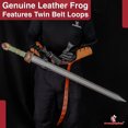 thumbnail image 6 of Armory Replicas Fearless Gladiator's Sword with Studded Frog Genuine Leather with Steel Rivets 100% Handmade Ideal for Cosplay, LARP, and Costume Enthusiasts High-Quality Construction, 6 of 7