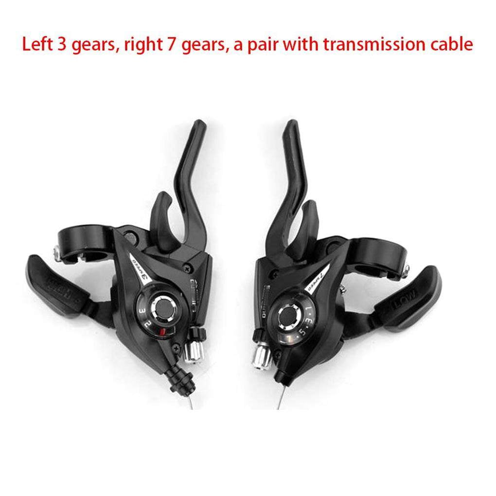 1 pair Bicycle Shifters Aluminum Alloy 3x7 3x8 Speed Set Accessories for Mountain Road Folding MTB 21 speed 7 after 3 Walmart