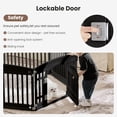 thumbnail image 5 of JOINSUN 24" Plastic Dog Playpen, 6 Panel Lightweight Portable Pet Pen for Indoor, Customizable Puppy Playpen, Black, 5 of 5