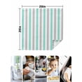 thumbnail image 4 of Aqua Stripe Cloth Napkins Set of 6 Reusable Dinner Napkins, Geometric Grey White Vertical Striped Cocktail Napkin Washable Table Napkins for Wedding/Holiday Party/Baby Shower 20"x20", 4 of 7