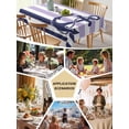 thumbnail image 5 of Anchor Purple Table Cloth, Modern Navy Blue White Striped Nautical Waterproof Tablecloth for Rectangle Tables, Reusable Washable Fabric Table Cover for Restaurant Kitchen Dining Tables 52"x70", 5 of 6