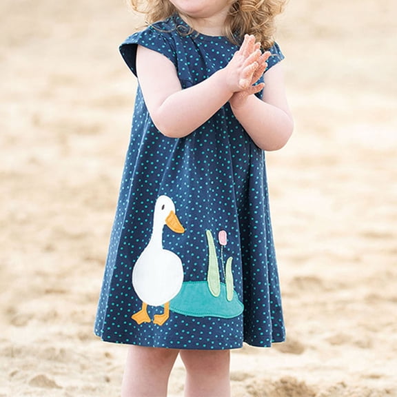 Vedolay Shirt Dress Girls Tulle Dress Floral Summer Wedding Birthday Easter Casual Toddler Tea Party Dress,A 2-3 Years