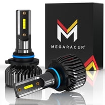 Mega Racer 9006 HB4 LED Headlight Bulb 2 PACK - 6000K Bright White 12V 60W 16000LM - Low Beam Replacement Car Bulbs