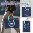 thumbnail image 2 of Dteck Samsung Galaxy Tab S8 Ultra Case 14.6 inch 2022 with Ring Stand, Heavy Duty 360 Rotating Multi-Functional Grip Stand Rugged Shockproof Fully-Body Rugged Cover, Navy+Blue, 2 of 8