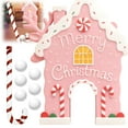 thumbnail image 5 of Pink Reindeer Golf Game Set Holiday Wooden Mini Golf with Candy Cane Club Balls Christmas Indoor Family Game Party Gift for Home Office, 5 of 8