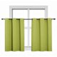 thumbnail image 1 of Cortina opaca con ojales en color verde lima, 1 panel, aislante térmico, bloquea la luz solar, ideal para decoración de cocina o ventanas pequeñas. Tamaño: 71 cm de ancho x 91 cm de largo. K30, 1 of 3
