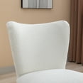 thumbnail image 6 of Armless Accent Chair with Rubber Wooden Legs, Modern Upholstered Corner Side Chair, 6 of 8