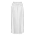 thumbnail image 5 of Summer Saving! Ashirexll Long Skirts for Women, Flowy Skirts for Women, Womens Fashion Solid Color A-line Long Skirt Elastic Waist Pleated Skirt, 5 of 6