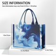 thumbnail image 3 of Large Capacity Tote Bag,Blue Marble Flow Pattern Handbag Fashion Luxury Tote Bag,15.7"x13"x 5.1" Inches,Laptop Compatible, 3 of 6