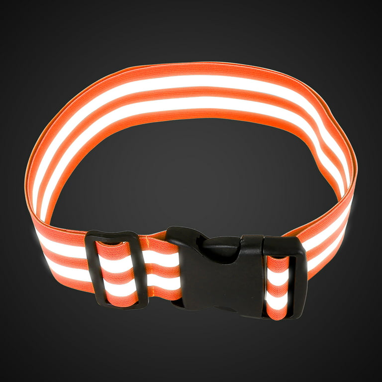 2 Pcs Orange Reflective Belts for Waist Reflective Belts High Visibility  Night Safety Cycling Riding Reflector