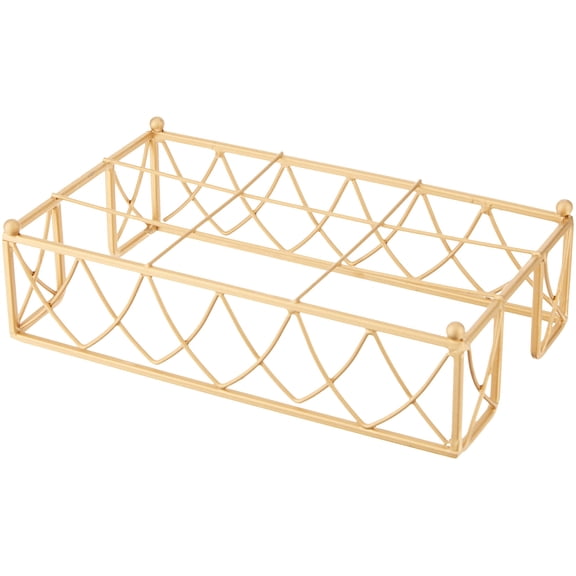 Boston International Arch Design Guest Towel Napkin Holder Caddy, 9 x 5.25-Inches, Matte Gold