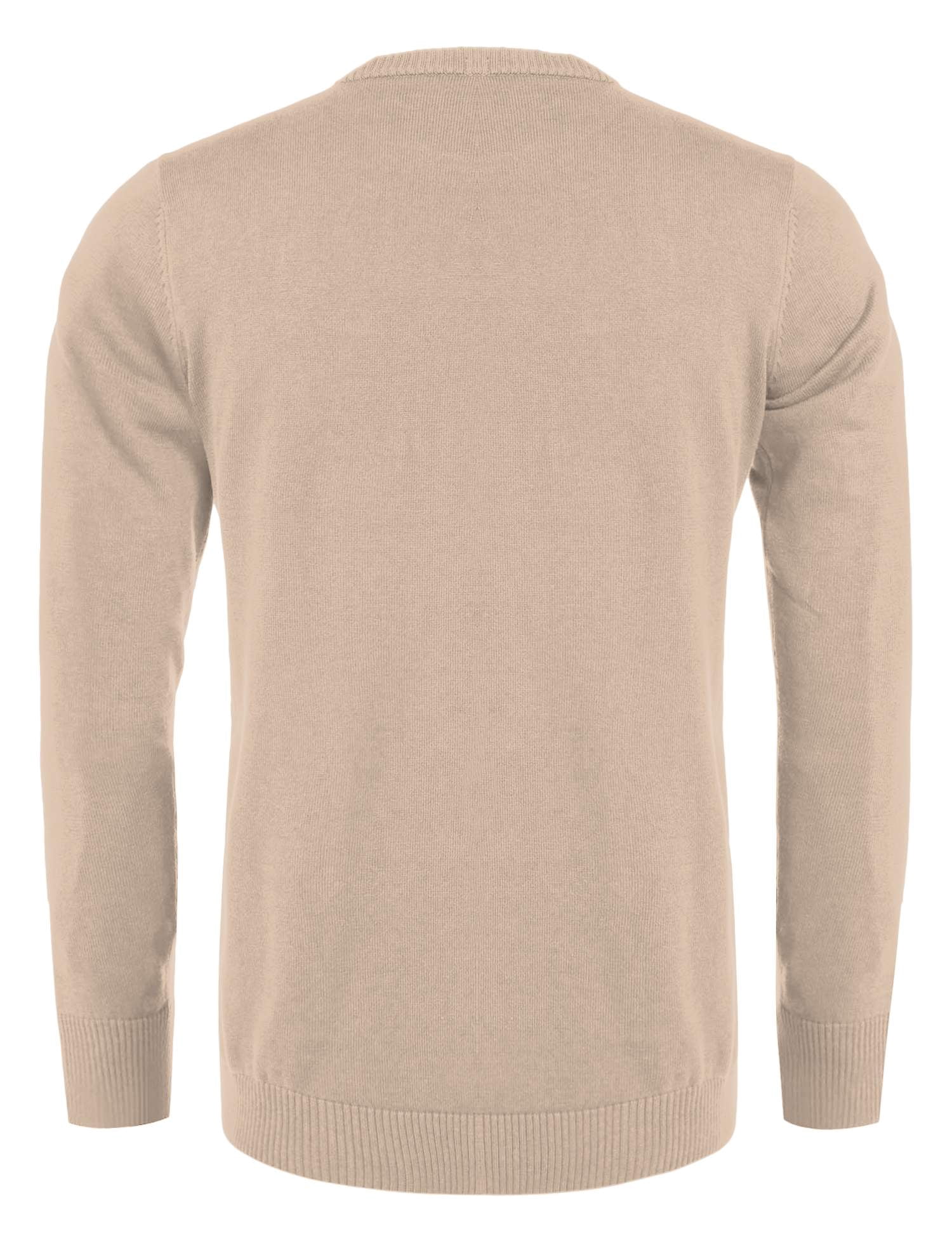 COOFANDY Men's Crew Neck Sweater Slim Fit Lightweight Sweatshirts Knitted Pullover for Casual Or Dressy Wear Camel