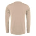 thumbnail image 4 of COOFANDY Men's Crew Neck Sweater Slim Fit Lightweight Sweatshirts Knitted Pullover for Casual Or Dressy Wear, Camel, Large, 4 of 9