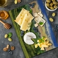 thumbnail image 5 of Nature Cutting Board, Picture of Rural Pastoral Meadows with Fences Surreal Countryside Image Print, Decorative Tempered Glass Cutting and Serving Board, Large Size, Green Blue Orange, by Ambesonne, 5 of 5