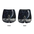 thumbnail image 3 of Salouo Astronaut Standing In The Moon Print Women's 2 in 1 Running Shorts Double-Layer Shorts Athletic Workout Gym Yoga Shorts Running Shorts for Women-Small, 3 of 7