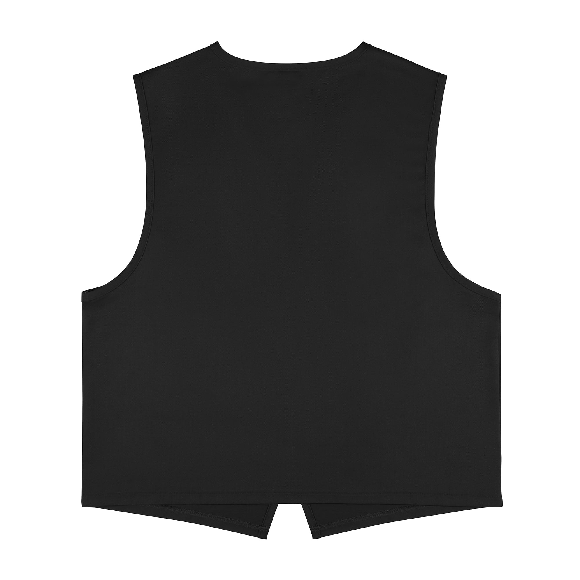 TOPTIE 5 Pack No Pocket Unisex Vest Peasant Costume Vest Volunteer Work Vest-Black-XL