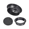 thumbnail image 3 of Uxcell Cable Hole Cover, 2" Desk Grommet for Wire Organizer Plastic Black 5 Pcs, 3 of 4