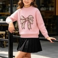 thumbnail image 5 of CYRBOKO Sweaters for Girls, Winter Warm Long Sleeve Soft Casual Knitted Tops Pink Size 7-8 T, 5 of 6