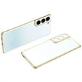 thumbnail image 1 of ELEHOLD Clear Slim Case for Samsung Galaxy S23,Crystal Clear Non-Yellowing Shockproof Protective Plating Case,Gold, 1 of 6