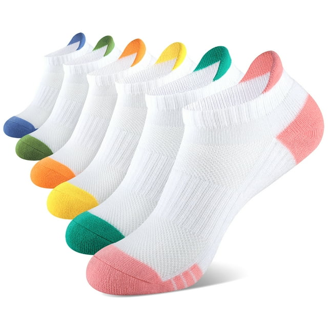 EALLCO Women's Ankle Low Cut Socks Athletic Cushioned Running Socks for