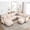 Beige:6 seats + 2 ottomans, variant on 7-Seat L-Shaped Modular Sectional Sofa with Storage Ottoman & USB, Modern Oversized Corner Couch for Living Room