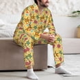 thumbnail image 7 of Naloa Ocean And Sea And Sand Men’s Pajamas Set - Long Sleeve Button Down Sleep Shirt and Pajama Bottoms Sleepwear Set-Small, 7 of 7