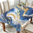 thumbnail image 4 of Ryvnso Marble Blue Gold White Rectangle Table Cloth Tablecover Dinning Tablecloth 60"x60", 4 of 8